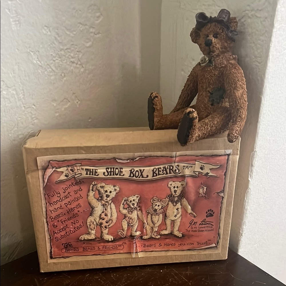 The Shoe Box Bears Collectible with Teddy Bear